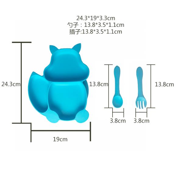 Fox Shape Foldable Silicone Bowl Non Toxic Bpa Free Customized With Spoon