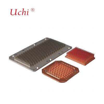 Aluminum Pin Fin CPU Cold Plate Skived Heat Sink Cooling Solution