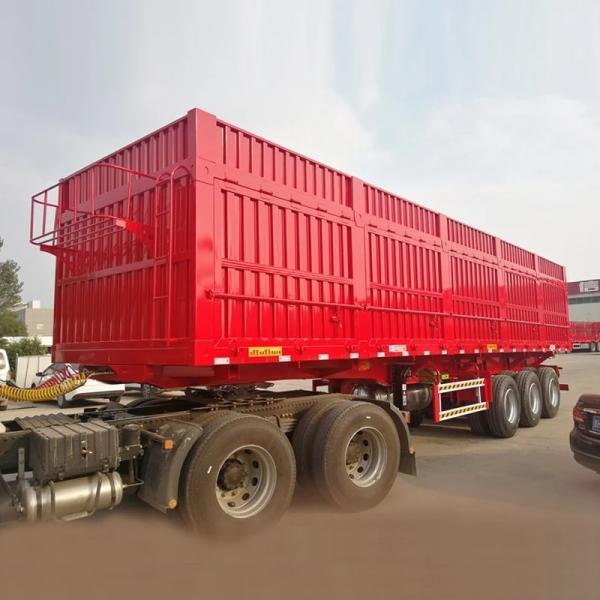 Flatbed Heavy Duty 13500X3000X1550 mm Tractor Hydraulic End Rear Tipper Dump Semi Trailer