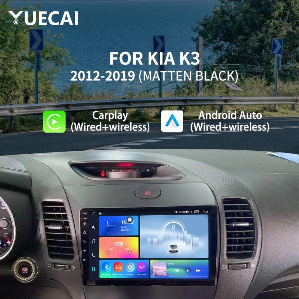 KIA K3 Cerato Cars Head Unit Matten Black 2012-2019 Automotive Head Unit