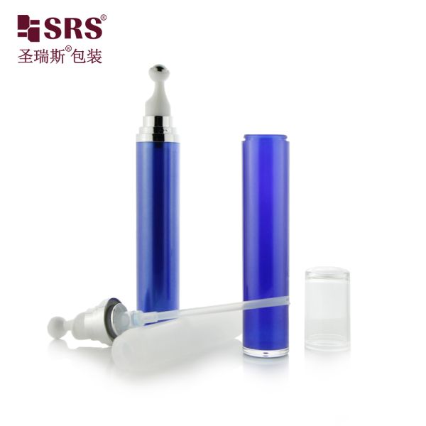 Massage Roller Acrylic Bottle Blue Green Pink Face Eye Cream Bottle With Pump Roller Bottle