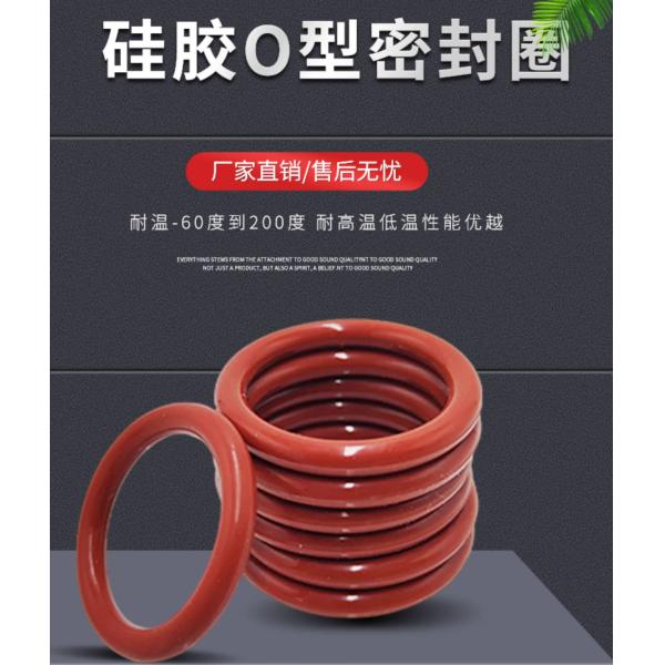 Различные размеры 10 бар красный силиконовый O-кольца, силиконовый резиновый стиральный аппарат, силиконовый резиновый прокладка 30-60% Сжатие набор -60 ° C до +260 ° C
