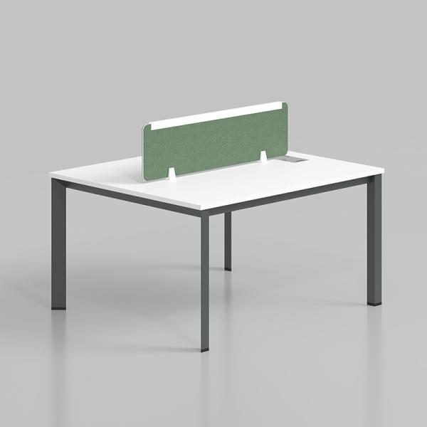 Wooden Office Furniture White Office Computer Desk 4 Seater Workstation