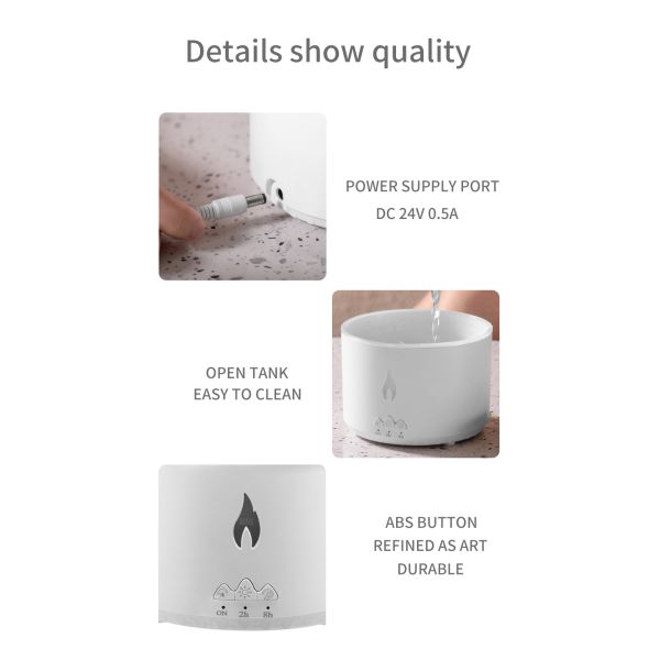 360ml Hot Home Appliance Air Fresher Ultrasonic Flame Remote Control Jellyfish Aroma Diffuser 3D Fire Volcano Air Humidifier