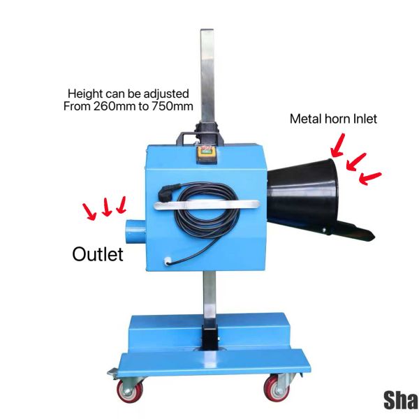 Portable Industrial Extractor Fan Air Purifier Mobile Filtration Unit 550W 2900m3/H