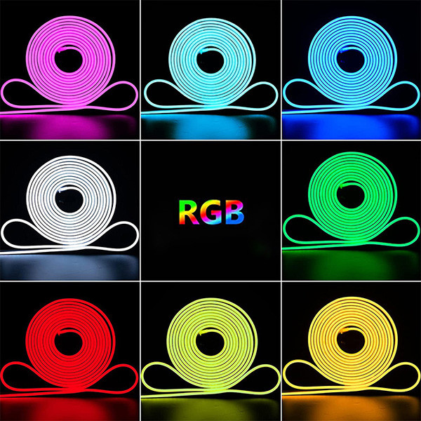 Energy RGB LED Neon Flex with SMD5050 Tri chip LEDs and PWM Controller for Smooth Color Mixing in Indoor and Outdoor Applications