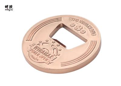 Bronze Beer Bottle Openers Coin , Bottle And Wine Opener Round Shape