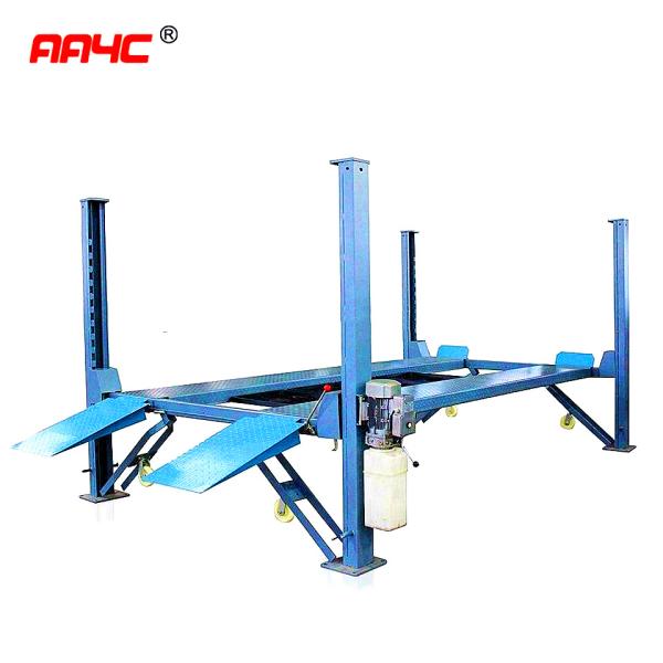 AA4C Movable 4 Post Parking Lift Vehicle Ramp Car Lifter 3.5T 4.2M Auto Care Equipments