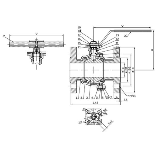 Titanium Stainless Steel Floating Ball Valves for Acetic Acid Flow