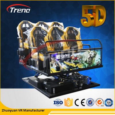 70 filmes do PCS 5D + 7 simulador do cinema das montanhas russas 5D do parque temático da segurança dos jogos do tiro do PCS 7D com sistema hidráulico