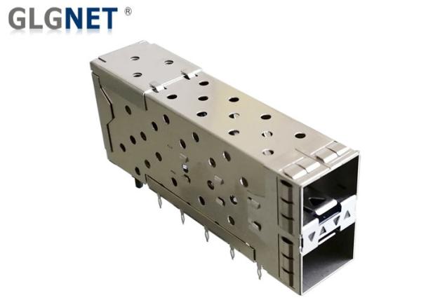 2X1 Stacked SFP+ Cage Integrated 20PIN Connector with INNER OUTER Light Pipe