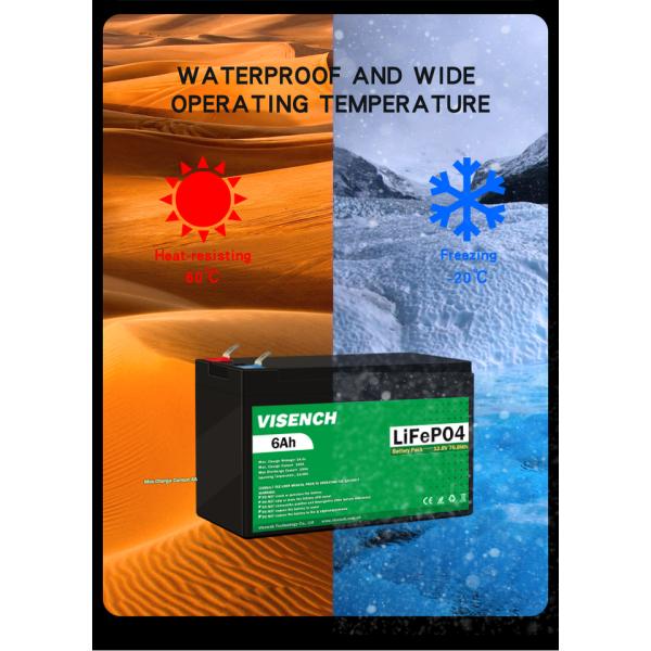 Certificado CE de Visench Batería recargable de 12,8V 6Ah LiFePO4 Ácido de plomo reemplaza batería de iones de litio 12V 6Ah