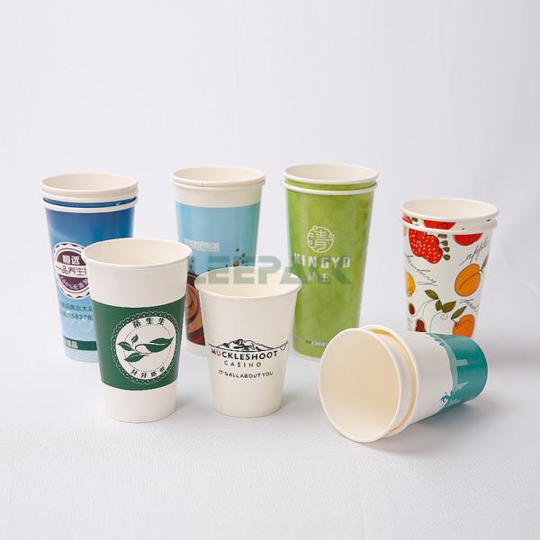 16oz single wall cold paper cup ,double PE coated wholesale disposable cold drink paper cup for soda store