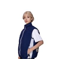 Veste de refroidissement par ventilateur en tissu de polyester à séchage rapide de longueur régulière pour environnements chauds