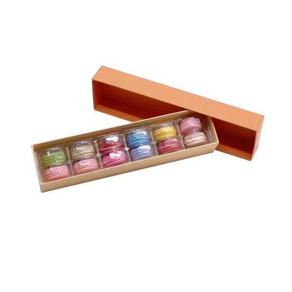 Роскошная упаковка подарочной коробки Kraft Recyclable 12pcs Macaron черная