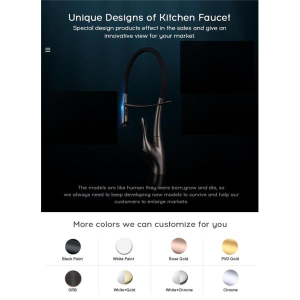 Brass Bathroom Sanitary Ware Water Tap One Handle Pulldown Faucet