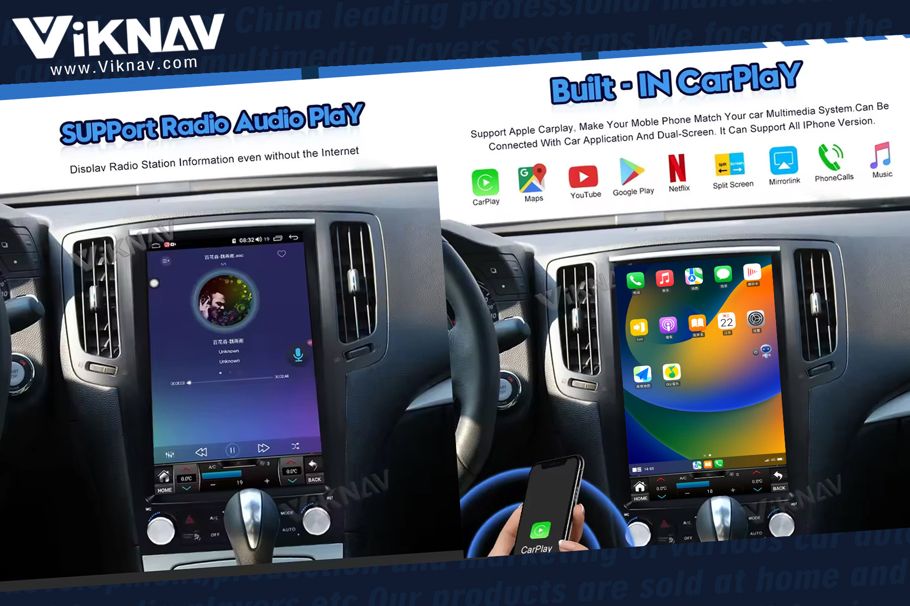 2004-2013 G25 G37 Infiniti Head Unit Автомобильная стереосистема 12.1 дюйма