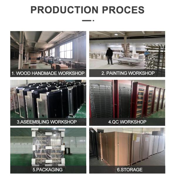 Small Wine Cooler Cabinet , Low Noise Free Standing Wine Fridge Cabinet