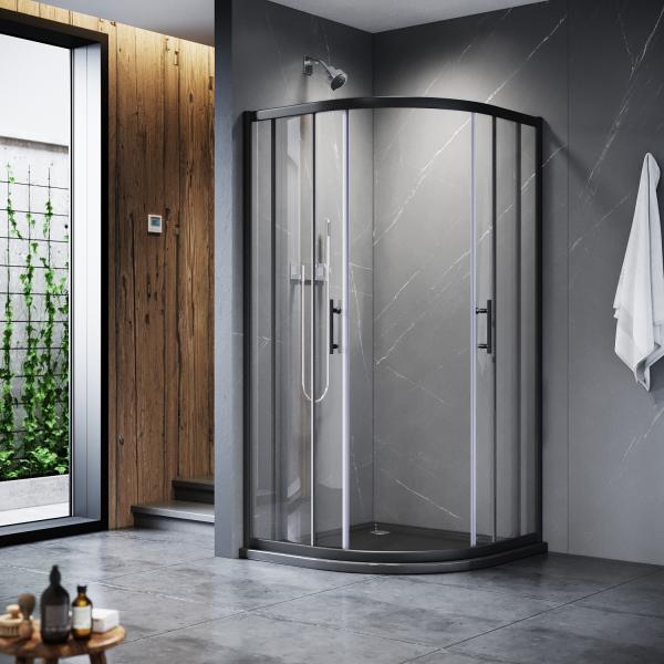 ODM Frameless Sliding Glass Shower Doors Ultra Silver ISO14001 Approved