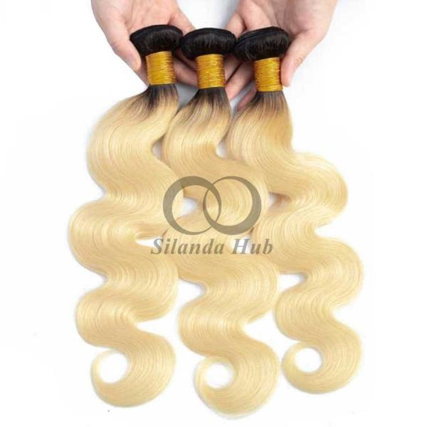 #T1B/613 Bleached Blonde Body Wave Remy Human Hair Bundles Sew In Weave Bundles Brazilian Bundle Deals