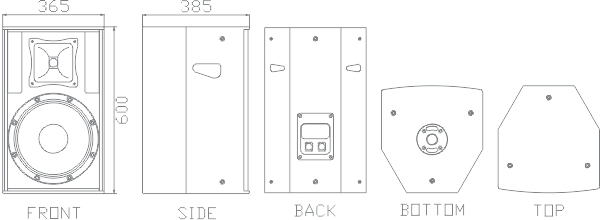 12 inch passive high quality professional speaker RF-12