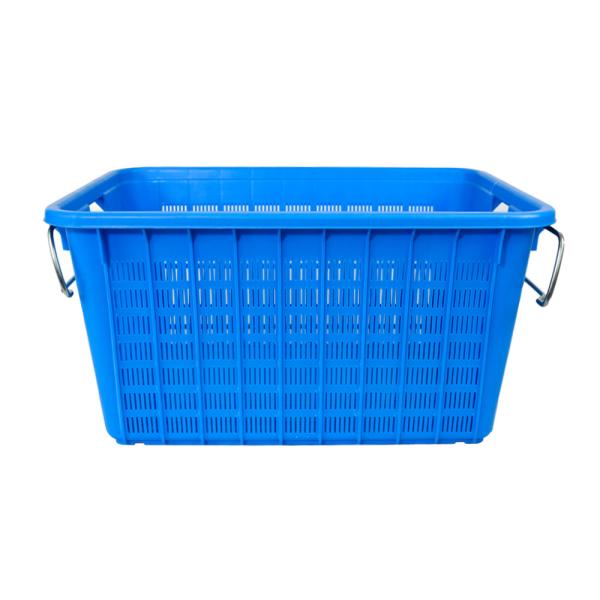 Eco-Friendly Agricultural Stackable Mesh Plastic Basket for Supermarket Vegetable Storage