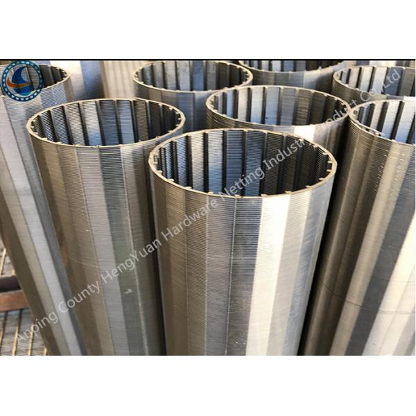 High Rigidity Wedge Wire Screen Pipe , 316L Stainless Steel Mesh Tube OD 35mm