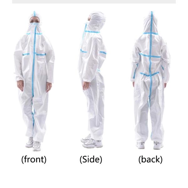 Waterproof Practical Medical Coverall Suit , Multiscene Disposable Coverall White