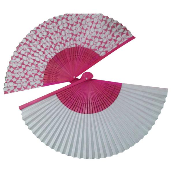 Folding Chinese Style Hand Fan Plum Blossom Double Sided Bamboo Paper Fan