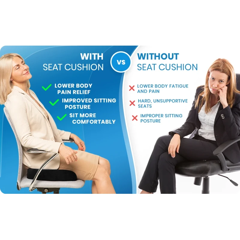 Experience Unmatched Comfort while Driving with Memory Foam Orthopedic Seat Cushion