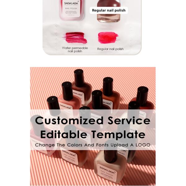 Polissage pour ongles à base d'eau de marque privée non toxique Perméable pour les enfants Peel off Respirant Halal Organique Respirant et Perméable