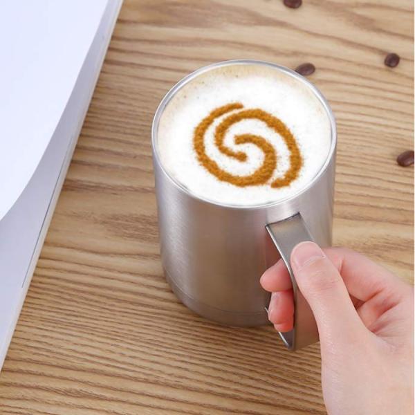 1-13.5 Oz Double Wall Coffee Cupe  S/S Custom Logo For Office Home Outdoor