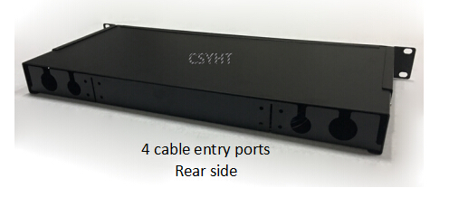 19 Inch 1U 24FO FDF Optic Fiber Distribution Frame With 12 SC Duplex Adapter Port