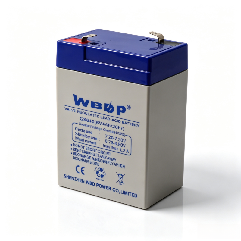 Compact 6V 4Ah Battery Multipurpose Rechargeable Sealed Lead Acid Battery Deep Cycle Blue / Grey