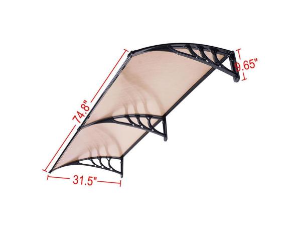 Fashionable PC Door Canopy 100% Virgin Bayer Makrolon Resisting Rain