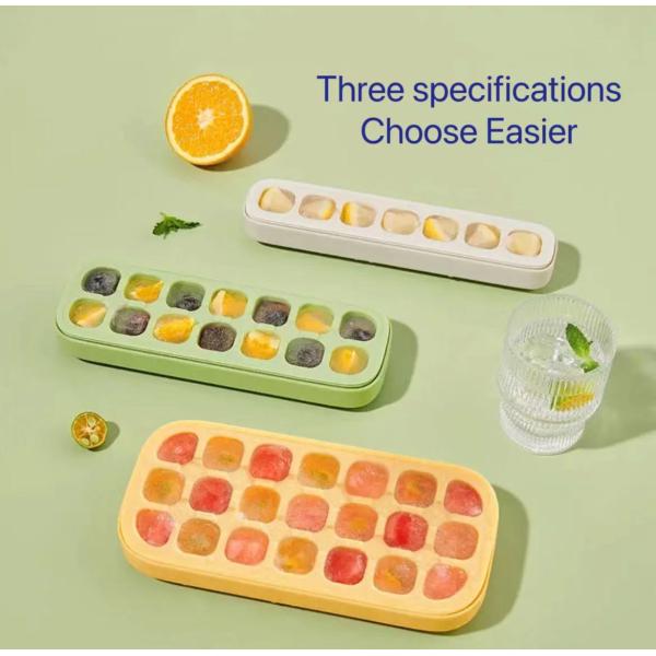 Ice Cube Making 7-Hole 14-Hole and 21-Hole Pressing Ice Box Silicone Ice Making Model