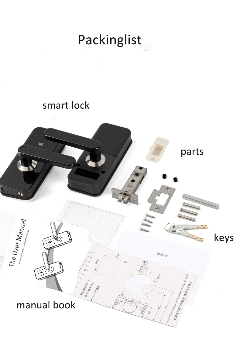 Замка Wifi отпечатка пальцев домашней безопасностью замок входа умного Keyless с картой IC кнопочной панели для