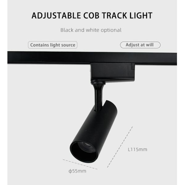 Black / White Aluminum Adjustable Led Track Lighting 80LM/W