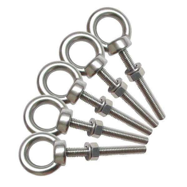 INCH Measurement System Stainless Steel Eye Bolt M6 Shoulder 1/4