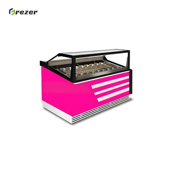 1190MM Ice Cream Display Chiller Customized Yogurt Display Case 1060W
