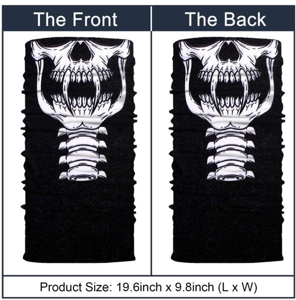 Women Outfit Print Headbands Skeleton Neck Tube Bandanas