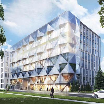 Safety Green Clear Grey Glass Curtain Wall Building Heat Proof Sound Proof High Rise Curtain Wall Systems Sound Insulation