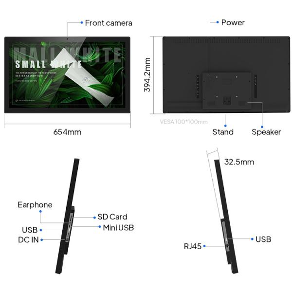 Стена FCC RoHS установила Signage цифров дисплея LCD экран касания 27 дюймов