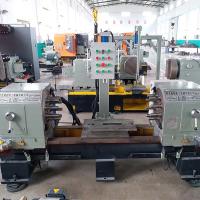 Máquina de perforación de doble lado PLC de 380V / 50Hz Máquina de perforación de agujeros múltiples de válvula de brida Tee