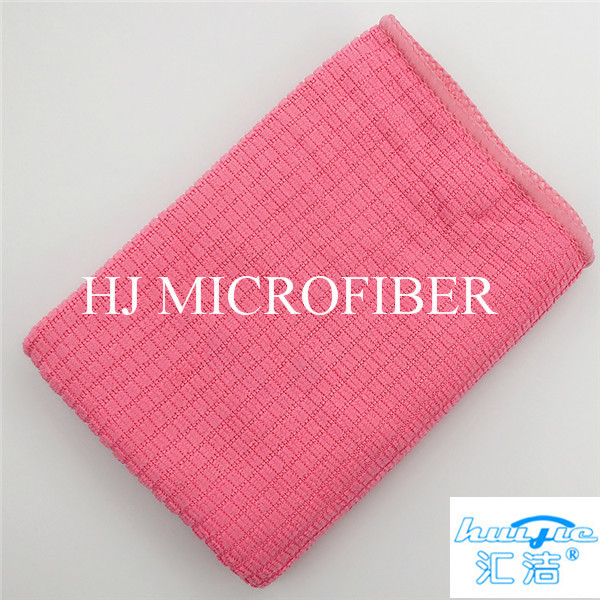 Microfiber Cleaning Cloth Towel Weft Knitted Cloth For Kitchen Red Color 16