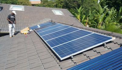 Os sistemas solares da montagem do telhado do metal do painel do picovolt do sistema de apoio curto do módulo do trilho anodizaram o material de alumínio