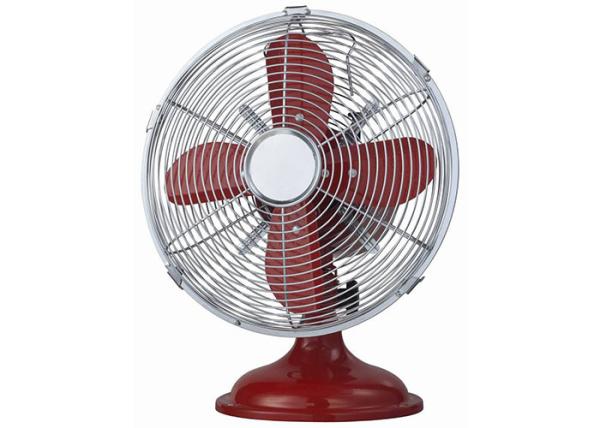 Decorative 12 Metal Antique Electric Desk Fan 3 Speed Full Copper Motor