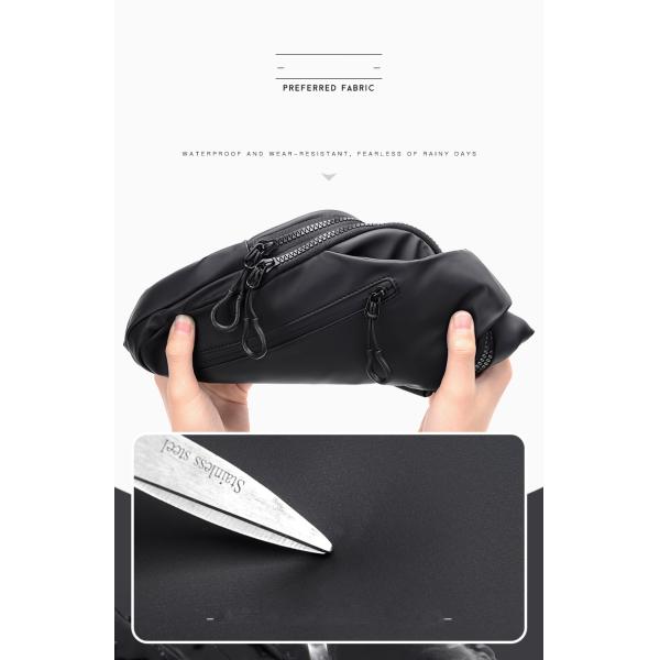 ISO Waterproof Crossbody Sling Bag Mens Sling Chest Bag With USB Charging