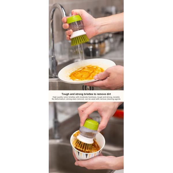 Liquid Soap Dispensers Dishes Scrub Brush for Bowl,Pot Etc