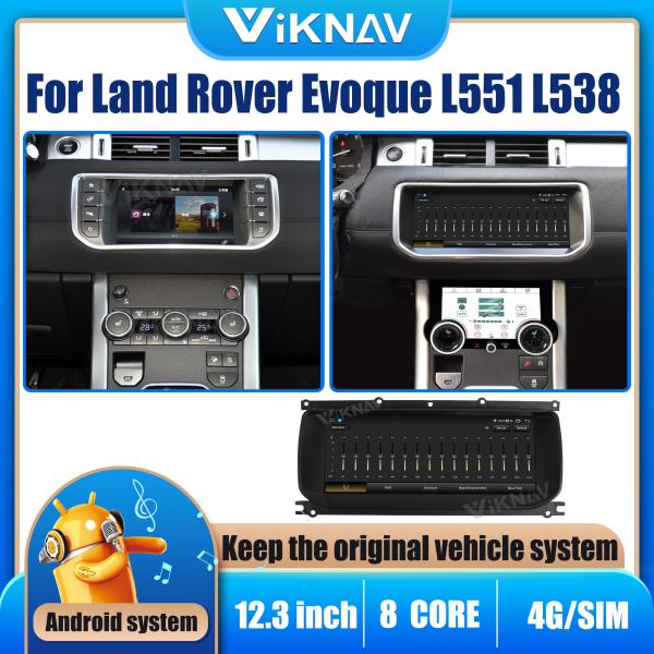 Viknav Car Radio For Land Rover Evoque L551 L538 (2012-2018) 10.25 inch With AC Air Conditioning Panel Climate Control